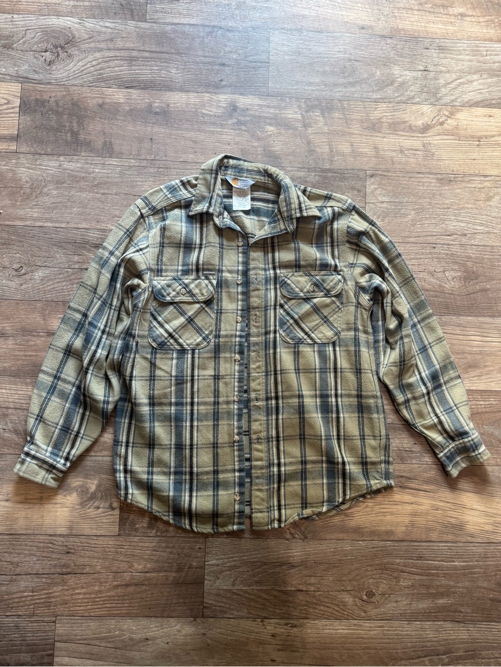Vintage Carhartt Men's Plaid Flannel Shirt